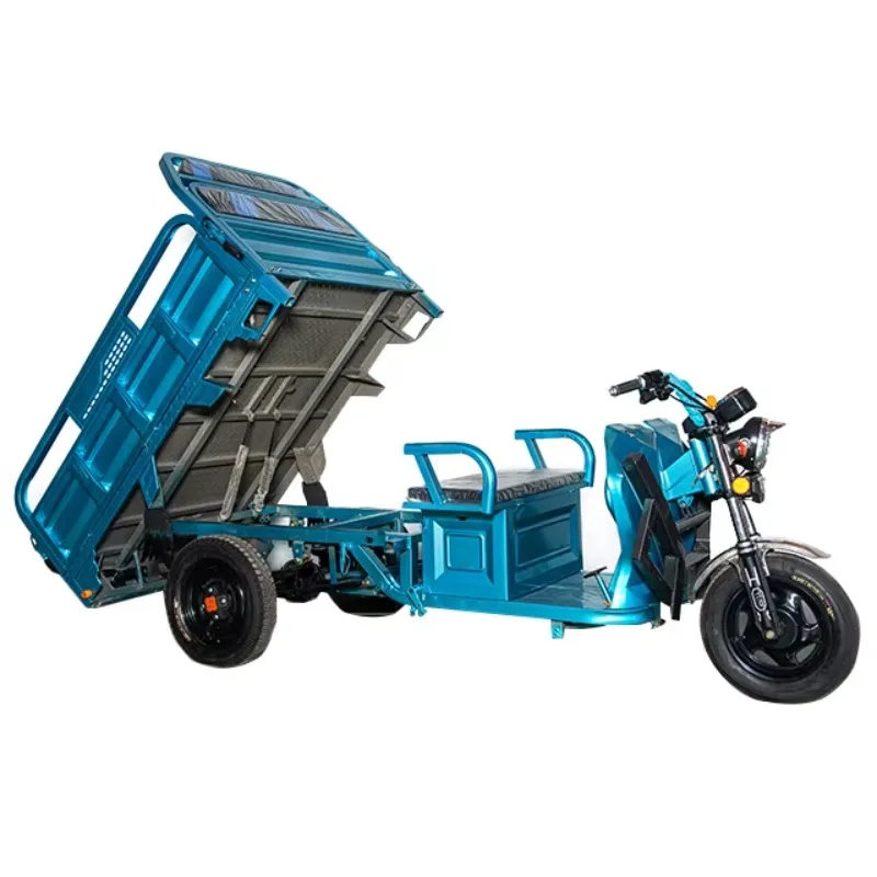 

Mobile electric car tricycle three-wheeled electric motorcycle cargo mini dumper electric loader differential motor 1.5