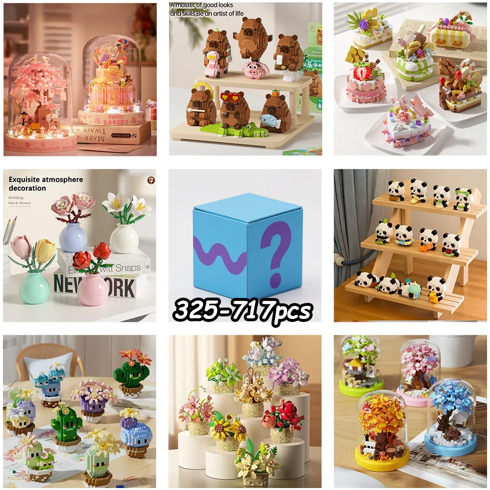 

Случайные глухие коробки игрушек из строительных блоков, каждой коробка содержит сюрприз, разблокируйте небольшие сюрпризы в сборе.