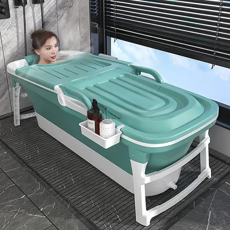 Simple Portable Bathtubs Adult Folding bathtub Household Foaming hot Tub Adult Bathing Tub Full Body Sweat Steam Bathing Basin