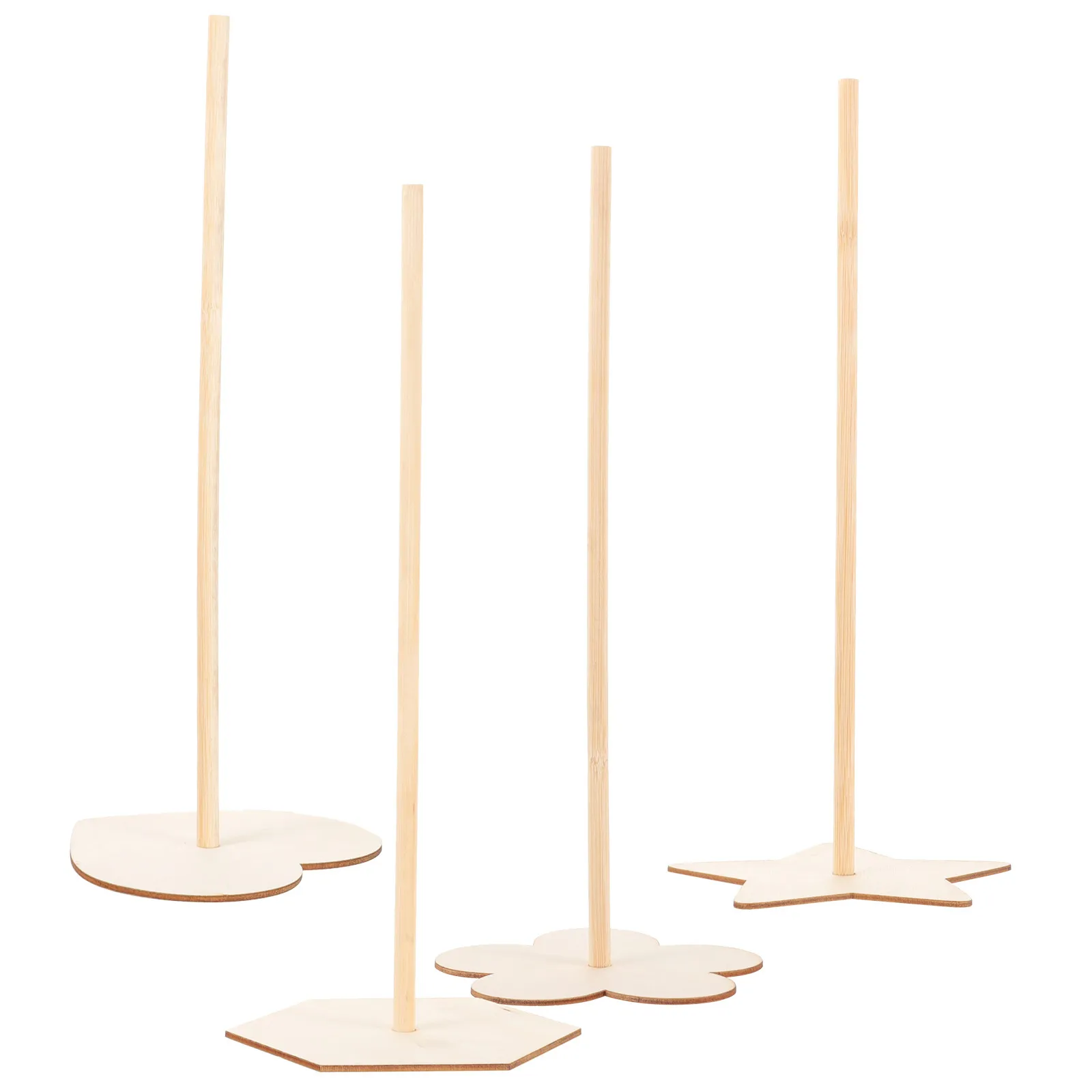 4Pcs Wooden Donut Holder Secure Donut Display Stand for Wedding Anniversary Birthday Shower Graduation Dessert