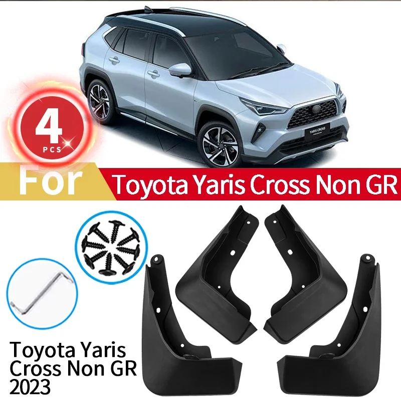 

For Toyota Yaris Cross Non GR Mud Flaps 2022 2023 2024 Mudguards 4pcs Fender Guard Wheel Front Rear Splash Car Accessories