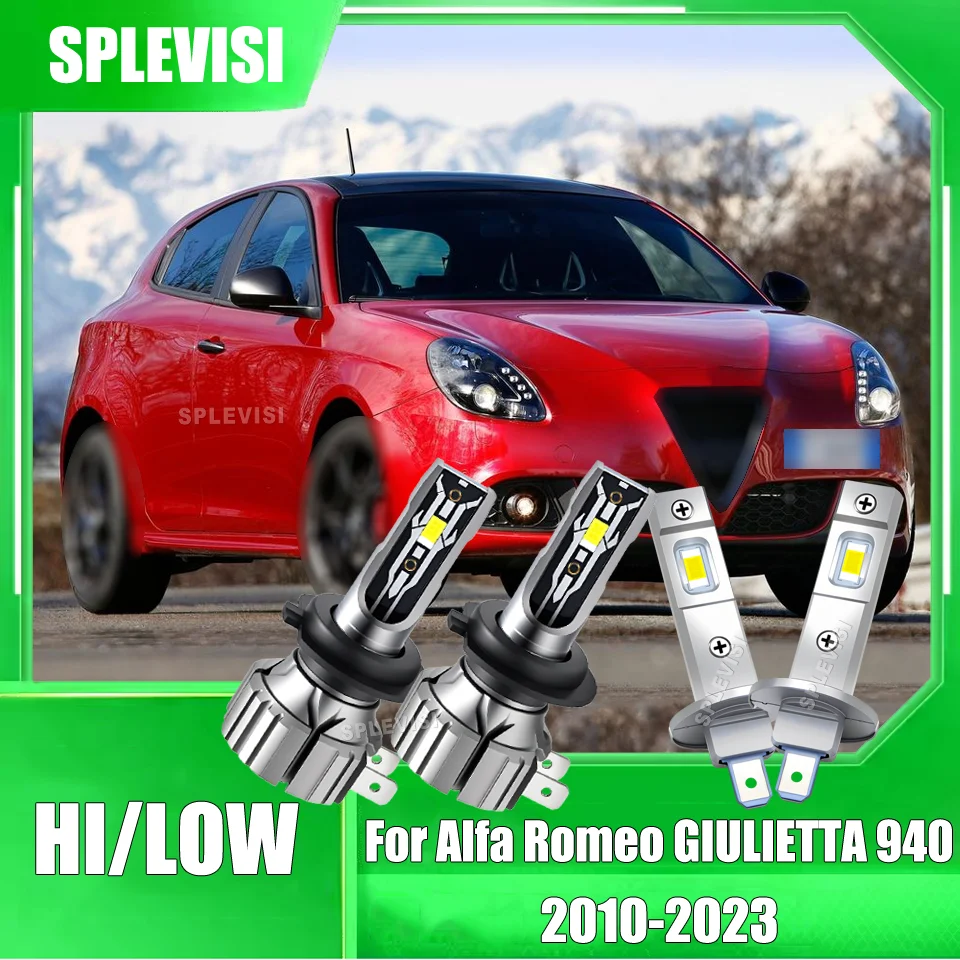 

LED Headlights High H1 Low H7 For Alfa Romeo GIULIETTA 940 Hatchback 2010 2011 2012 2013 2014 2015 2016 2017-2023