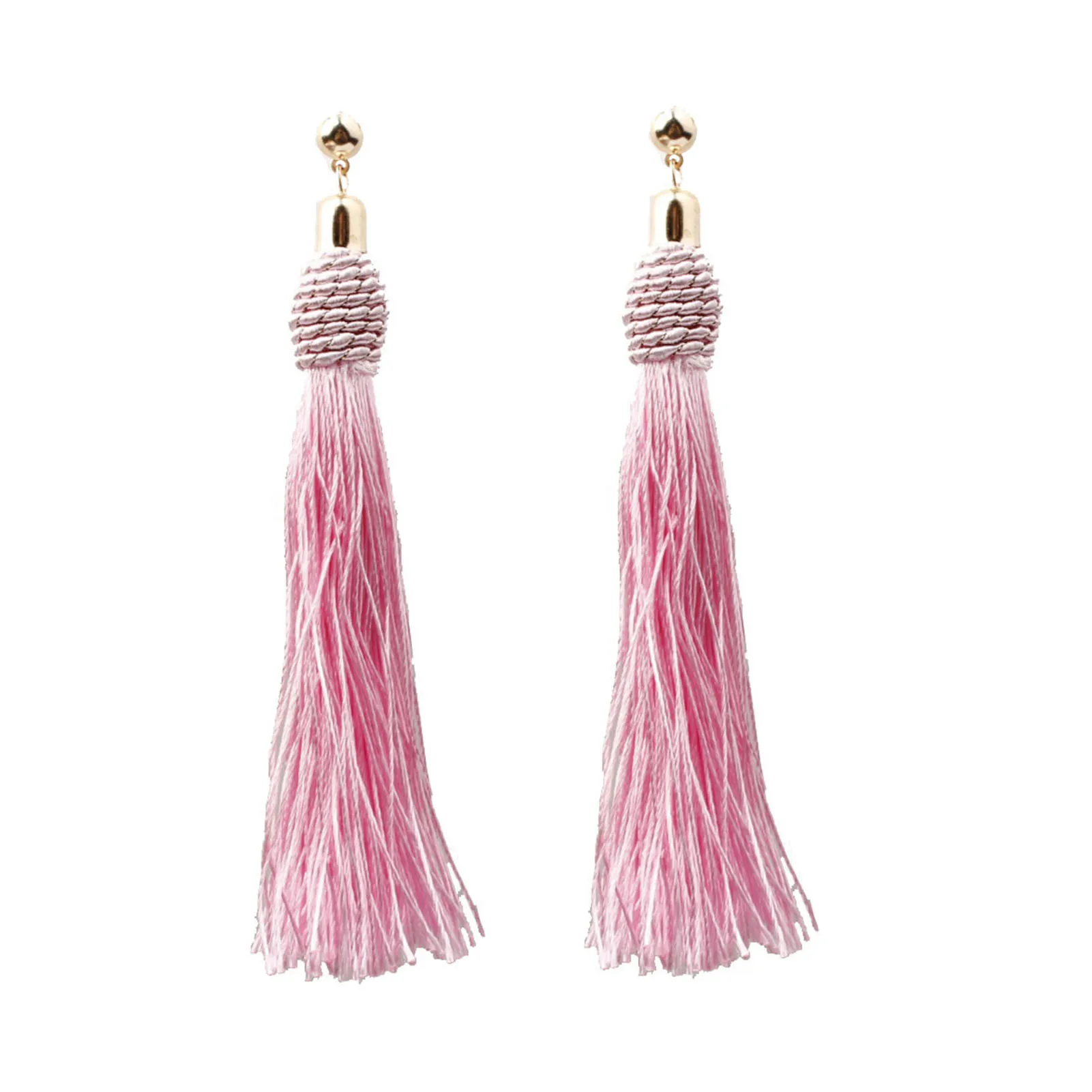 Bohemian Tassel Earrings Paired Long Drop Fringe Earrings Fashion Jewelry for Birthday Stage Party Show Balls