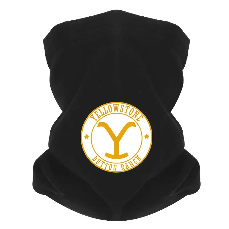 Yellowstone Dutton Ranch emblem design  Men Outdoor Scarf Mask Neck Gaiter Hat Women cap Headgear Windproof Keep Warm Winter Mul