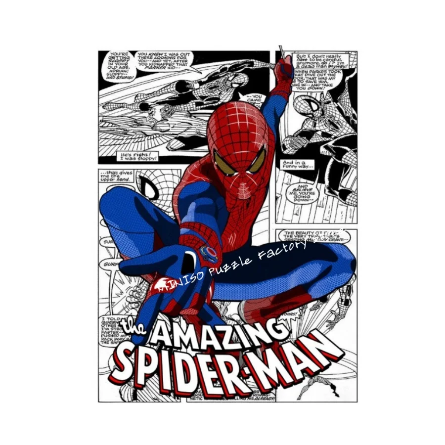 ألغاز الرجل العنكبوت المذهلة من الورق المقوى الهزلي/خشب 108/200/300/500/1000 قطعة أحجية الصور المقطوعة للبالغين والأطفال هدايا ألعاب ألعاب