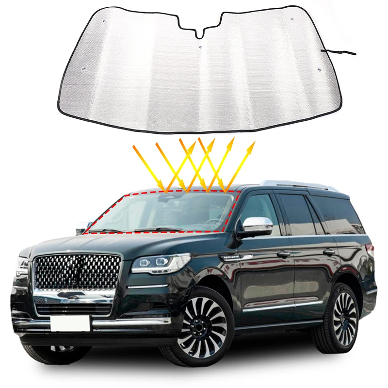 

For lincoln navigator version Car Windshield Sun Shade Cover Foldable Front Window Sun Visor Blocks UV Sunshade Cover