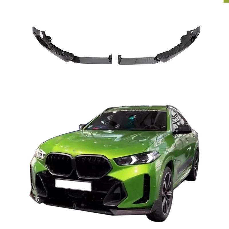 

STLF2023Year Carbon Fiber Car Front Lip X6 G06 MP Style Front Bumper Splitters for G06 LCI MT Upgrade MP Front Corner Lips Black