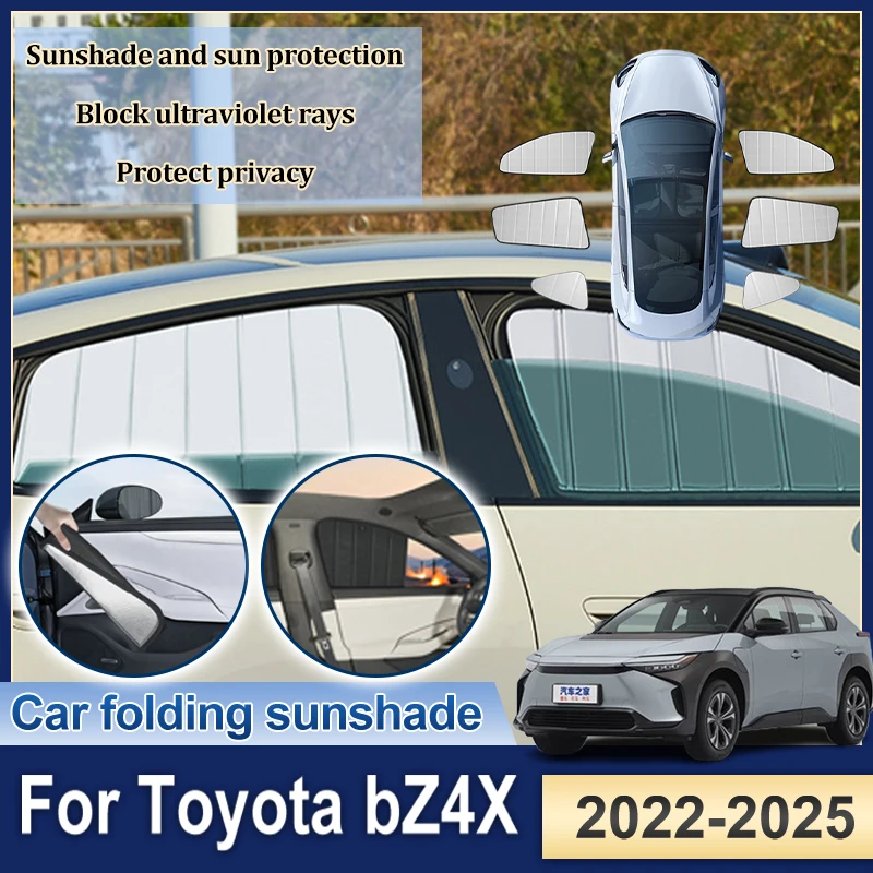 

Автоматические складные солнцезащитные шторки для Toyota bZ4X, аксессуары 2024, 2025, 2026 годов, защитные накладки на боковые окна автомобиля, комплект для защиты кузова