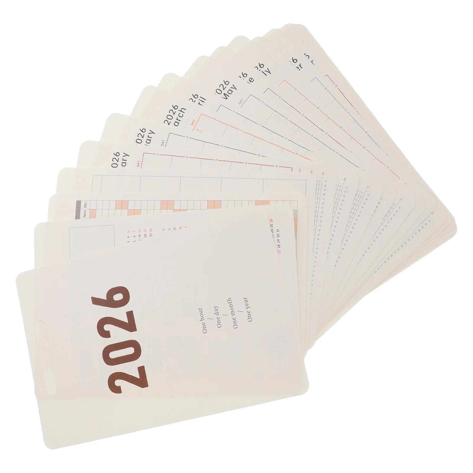 

1Set Daily Desktop Calendar Refill Creative Desk Organizer Planner Sheets Thick Paper Year-Round Office Accessories