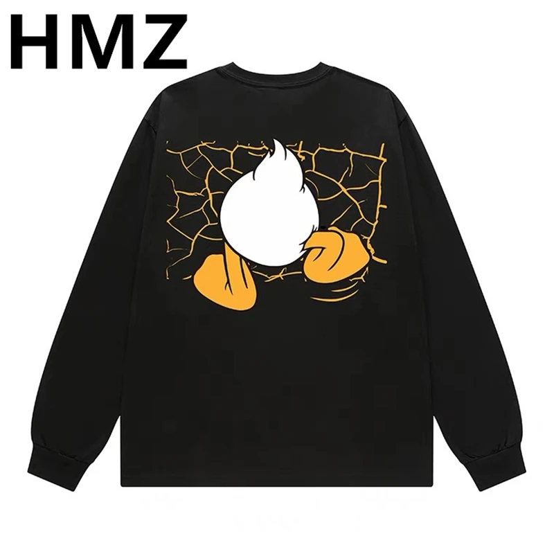 AVENZ-Pull Coréen à Manches sulfet Col Rond pour Homme, Vêtement à la Mode avec Queue de Canard, Printemps Automne