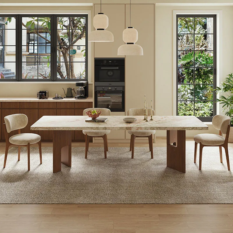 Mobile Writing Dining Table Designer Children Wood High Restaurant Gaming Modern Dining Table Luxury Muebles Kitchen Furniture