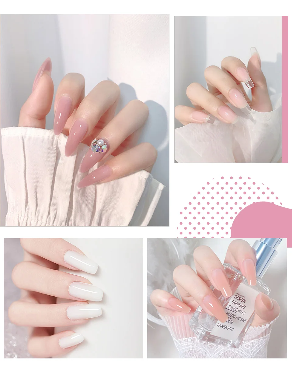 15ml przedłużenie paznokci zestaw żelowy brokatowy przezroczysty żel do szybkiego przedłużania formy przedłużający Manicure dla nowicjuszy zestawy narzędzie do zdobienia paznokci