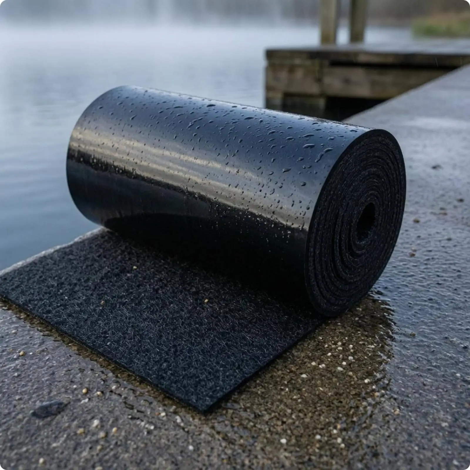 Boat Hauling Floor Mat Double-Layer Textile Hauling Mat Black