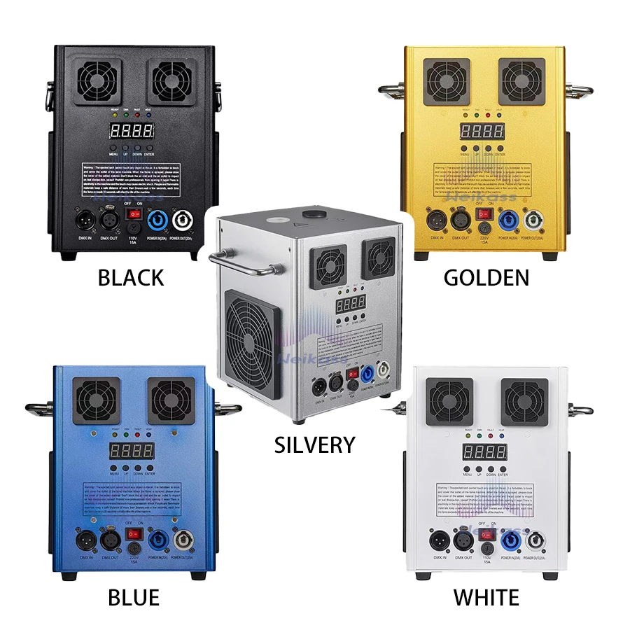 Weikass Electronic Cold Spark Machine Black/White/Golden Ti Powder Dmx Stage Effect 600W The Wedding Party Disco Dj Bar