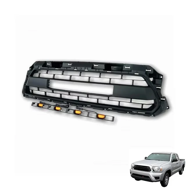 

LUMA New High Quality Offroad Parts Black ABS Plastic Car Bumper Grill With Light Or Frame For 2012 2013 2014 2015 Toyota Tacoma