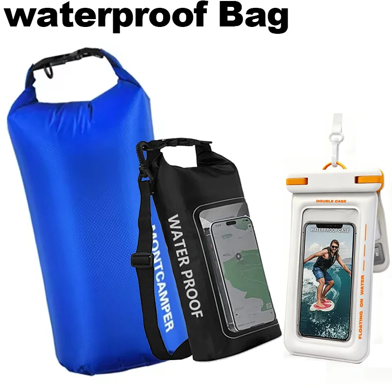 Swimming Waterproof Dry Bag Touch Screen Phone Pouch Outdoor Storage Bag Waterproof Bag Set Rafting Surfboard Kayak Trekking