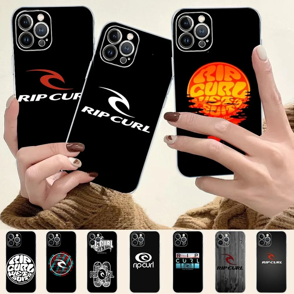 Luxury Beach R-Rips C-Curls Phone Case Silicone Soft for iphone 16 15 14 13 12 11 Pro Mini XS MAX Plus X Cover