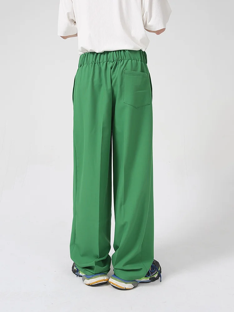 Spring 2022 New Fashionable Simple Western Trousers Korean Style Solid Colour Men's Drape Slim Casual Straight Trousers