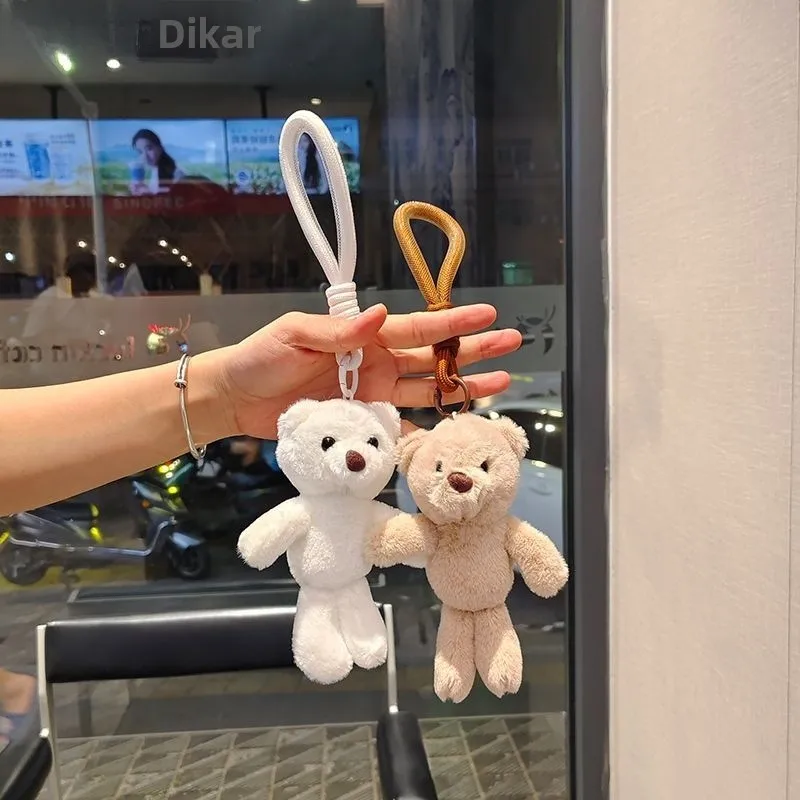 

Soft Bear Doll Gift Souvenir Backpack Toy Bag Pendant Couple Keychain Souvenir Plush Toy Fabric Art Toy Universal Age