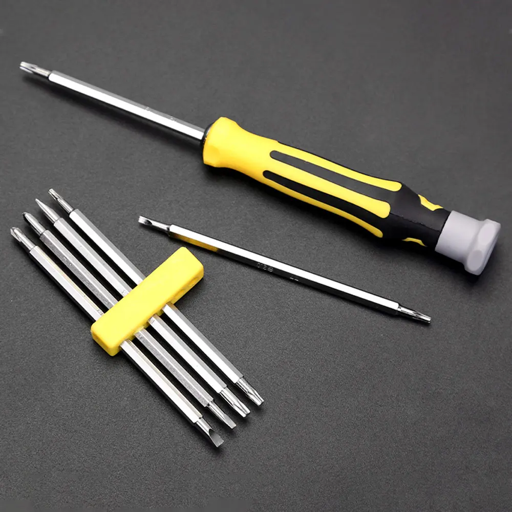 12 in 1 Magnetic Screwdriver Security Tamper Proof Drill Bit Pentagonal Torx Screwdriver Bits Flat Head Hand Tools