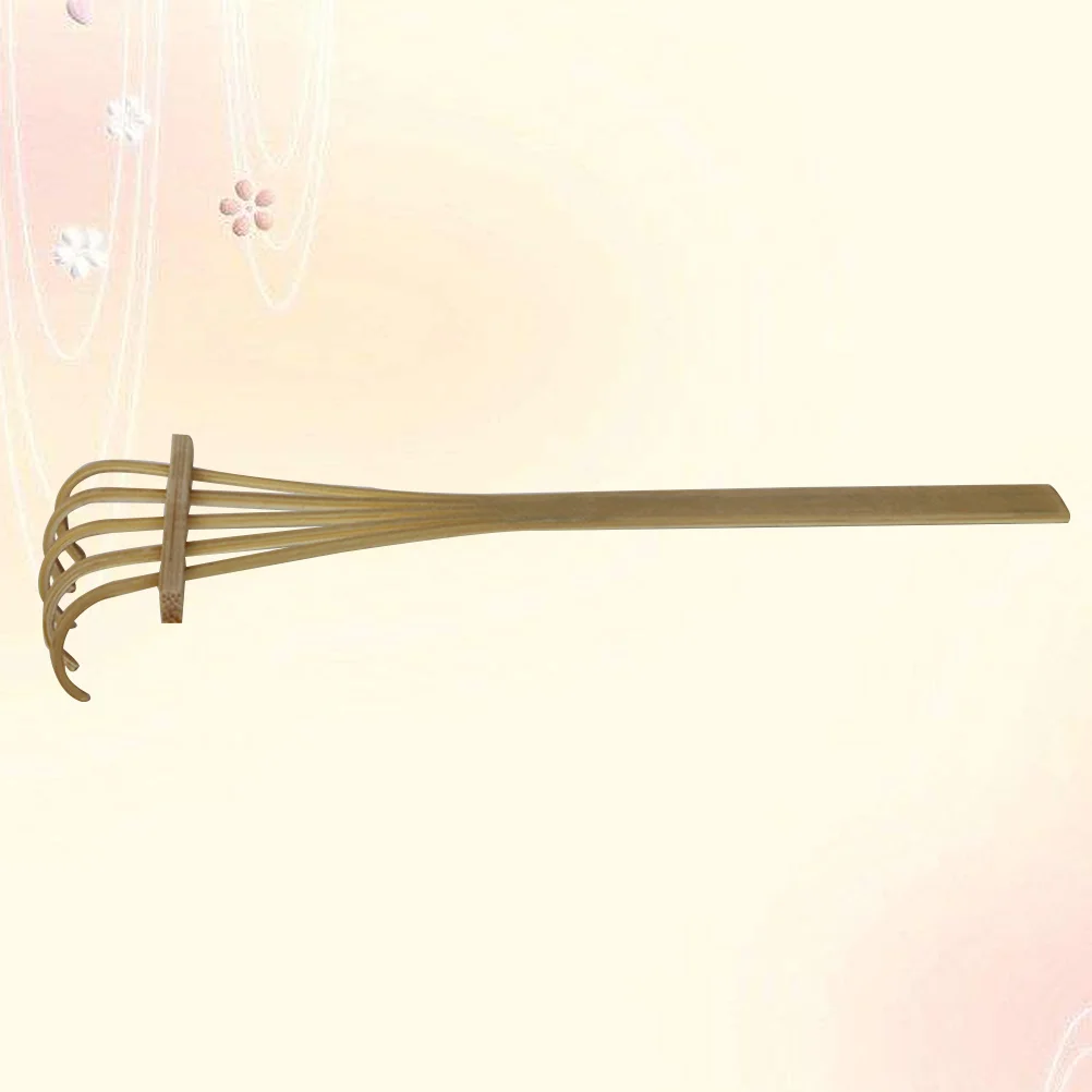 Mini rastrillo de bambú, accesorios de mesa de arena de cinco dientes, herramienta de alisado de arena para decoración de meditación y relajación de jardín Zen
