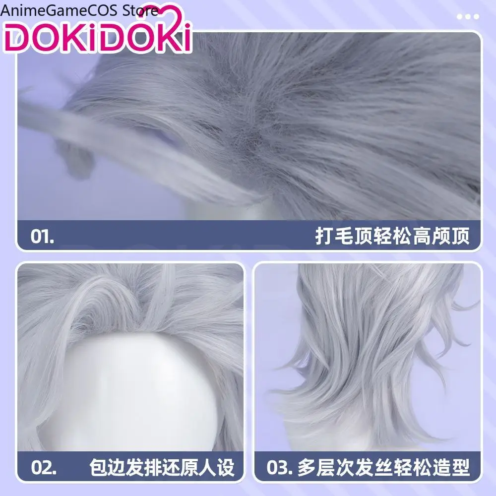 Anime Record of Ragnarok Hades Cosplay Wig Special Silver Gray Hair Comic Con Prop Role Play Accessory Men Halloween Gift view 2