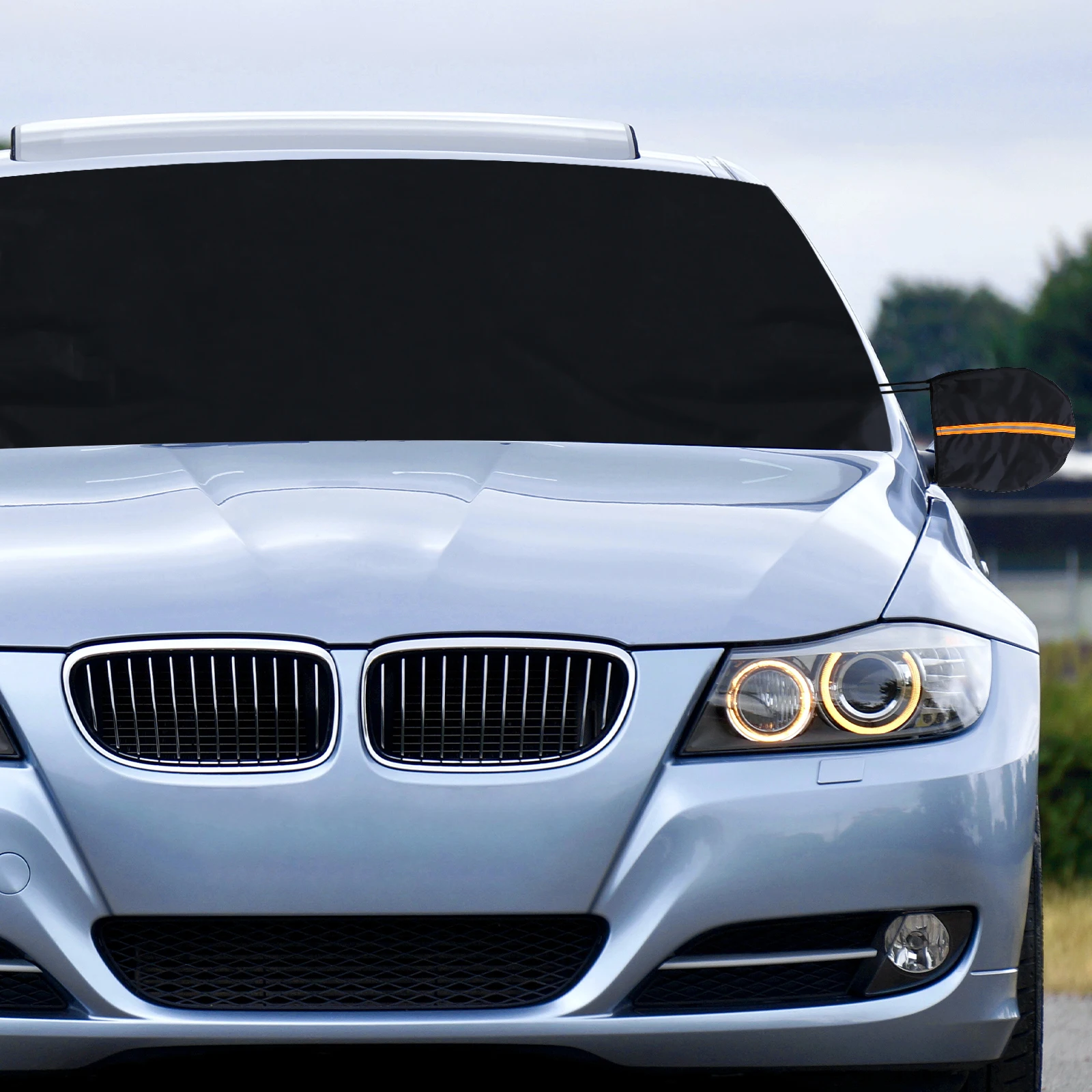 

Car Snow Shield Windshield Ice Cover Thicker Polyester Front Window Cover Winter Foldable Car Cab SUV Protection