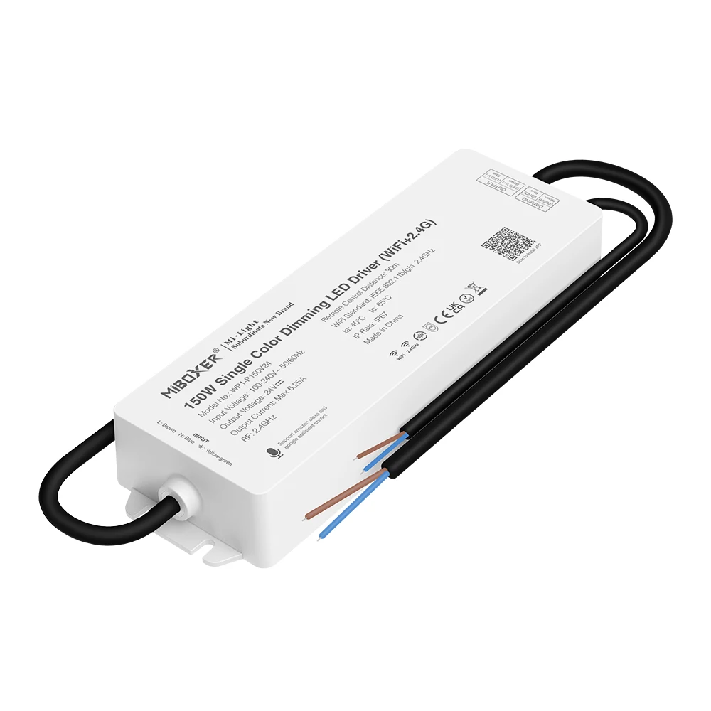 Waterproof Single color, Dual white, RGB, RGBW, RGB+CCT  LED Power supply driver controller WIFI and 2.4G