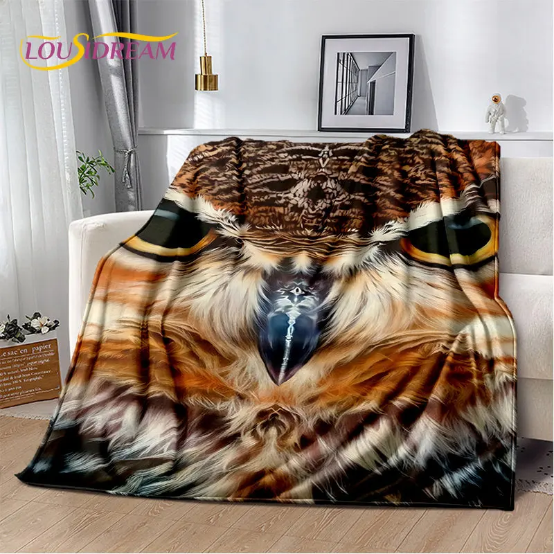 لطيف البومة ثلاثية الأبعاد الكرتون لينة أفخم بطانية ، الفانيلا بطانية رمي بطانية لغرفة المعيشة غرفة نوم السرير أريكة غطاء نزهة Bettdecke طفل