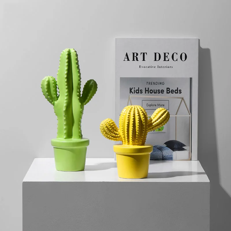 Nordic Modern Minimalist Ceramic Cactus Decoration Creative Desktop Home Decoration