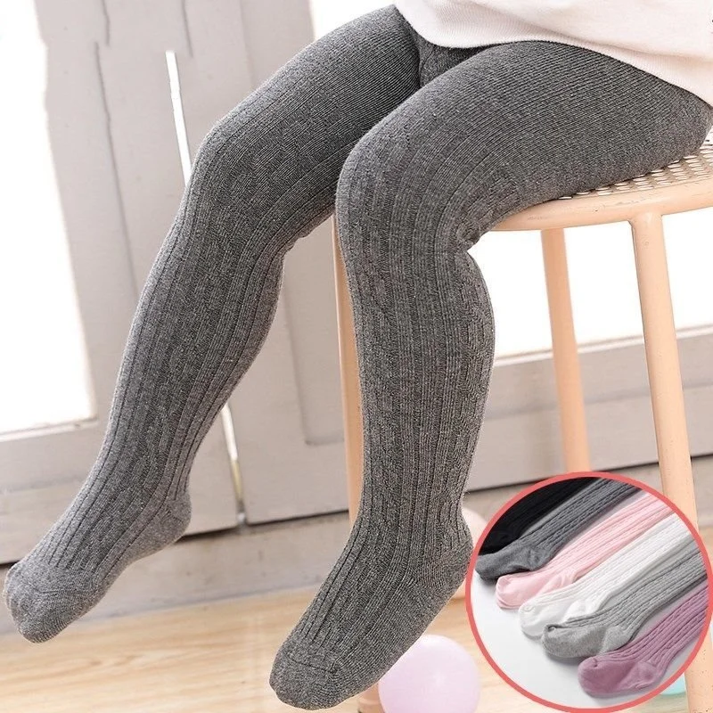 0-8 Years Cute Baby Girls Mesh Cable Knit Tights Spring Autumn Winter Cotton Stocking Breathable Pantyhose For Toddler Girls