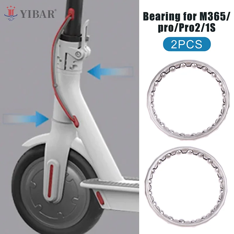 2Pcs Electric Scooter Fork Bearing Bowl Vertical Rod Rotating Ball Steering Device For E-scooter Steering Bearings