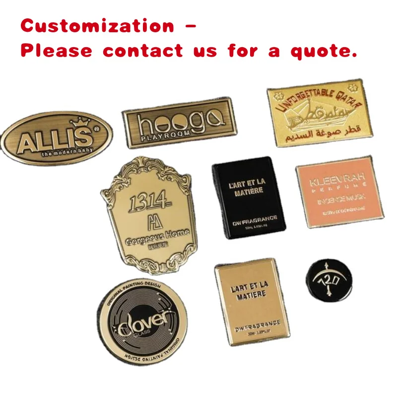 custom.Custom Metal Sticker Perfume Bottles Label Embossed Aluminum Sign with Sicker Label Liquor Bottle