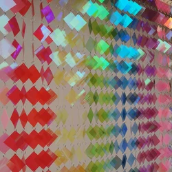 10pcs New Rhombus Square Transparent Colourful Sequins Hanging Fashion Indoor Decoration Partition Curtain Wedding Booth layout