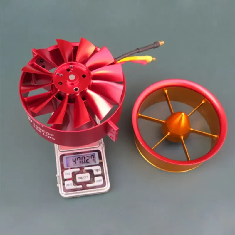 105 mm EDF z silnikiem bezszczotkowym 12S RC Airplane Vortex Air Spray 12 Blade Aircraft JP Ducting Motor Cowling Fan / 160A ESC