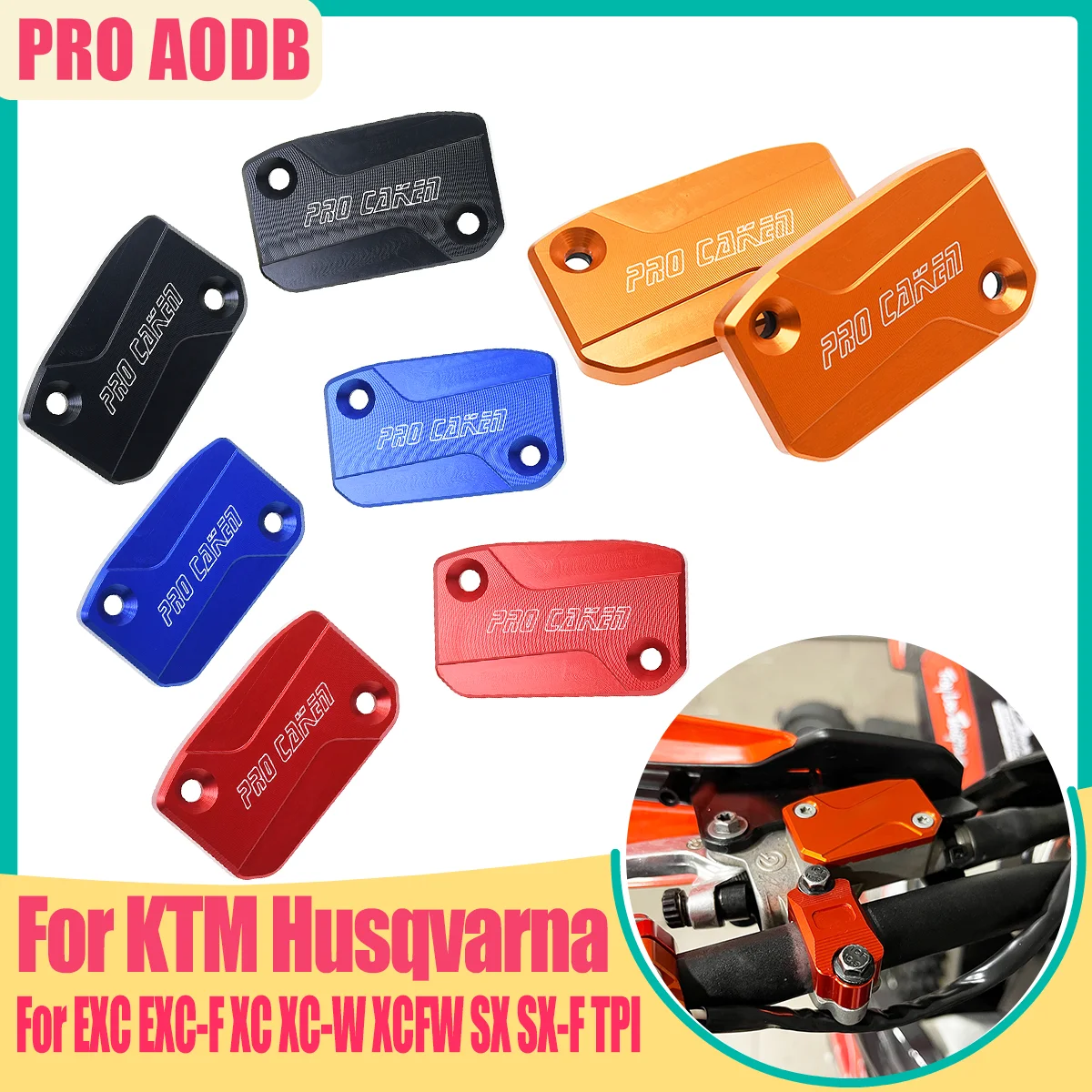 CNC Motocross Front Brake Clutch Fluid Reservoir Cover Cap For KTM 125 150 250 300 350 450 500 SX SXF XC XCF EXC EXCF XCW XCFW