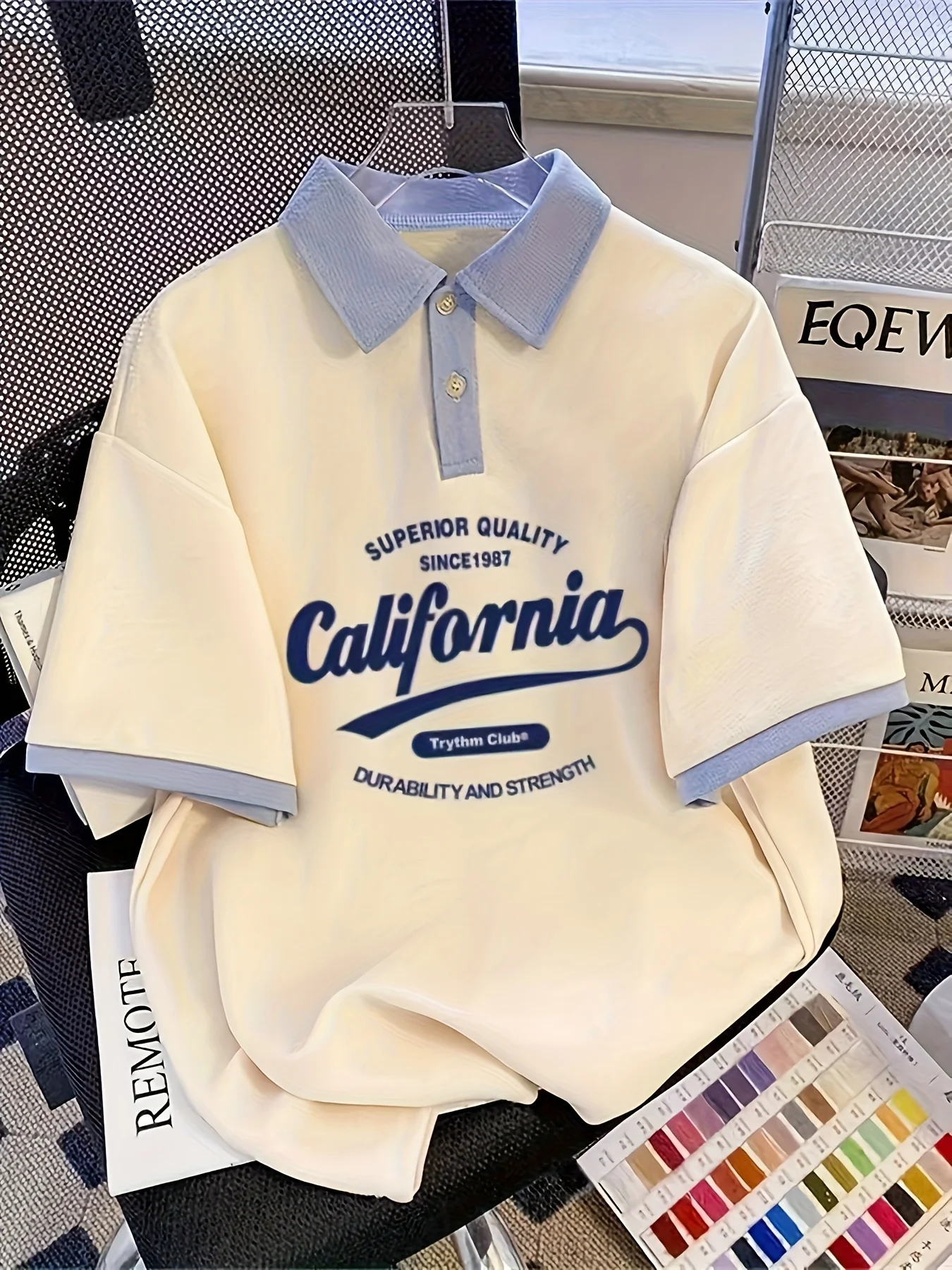 

The new men's POLO shirt for summer 2025 is breathable lightweight casual and simple with letter prints