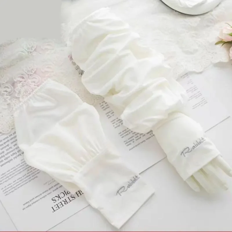 夏用アイスシルクスリーブ 男女兼用 アウトドアUVカット サイクリングスリーブ アームサンスクリーン 保護スリーブ ゆったり 1組