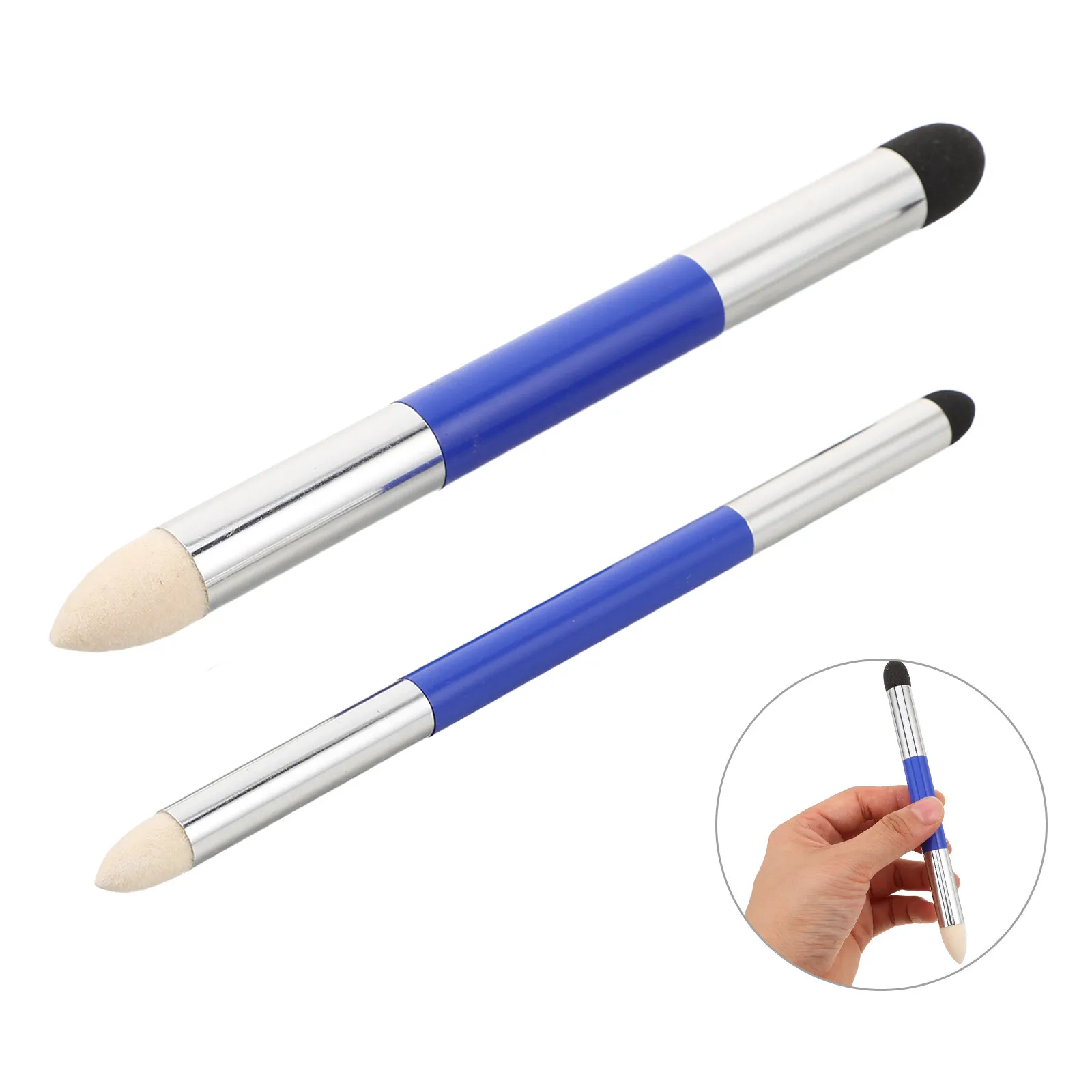 12Pcs Artist Blending Sponge Pen Soft Washable Dual Tip Sketch Art Sponge Brush Highlight Shadow Tool Reusable Pastel Oil