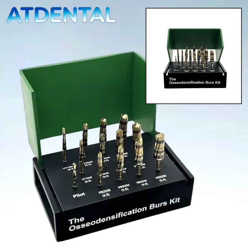 

13pcs/set Dental Implant Burs High-Speed for Osteotomy and Osseodensification Used with Implant Drivers and Drills