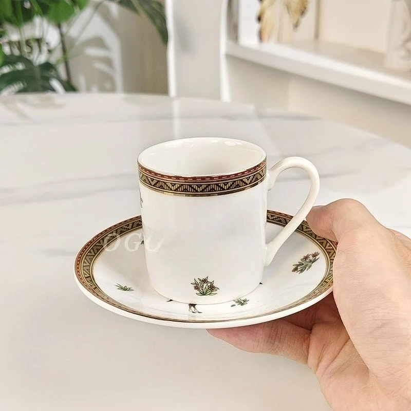 مجموعة أكواب وأصحاب إسبرسو صينية فاخرة على شكل عظمة أوروبية، صندوق هدايا ذو سعة صغيرة، هدية مثالية لحفلات الزفاف #3