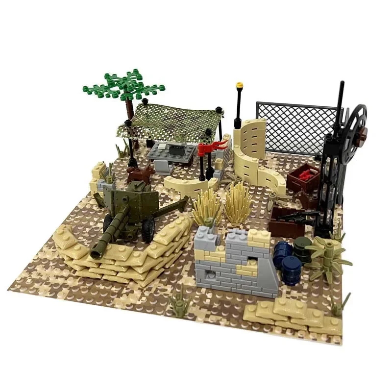 Building blocks desert military scene command battalion MOC rocket launcher DIY assembling small particle building blocks