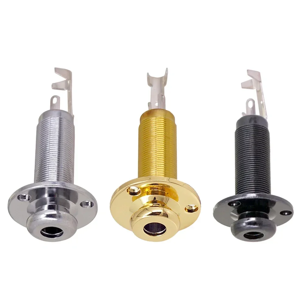 Acoustic Electric Guitar Stereo End Pin Jacks Socket Plug 6.35mm 1/4 Inch Pickup Output Jack Plug Socket Guitar Parts