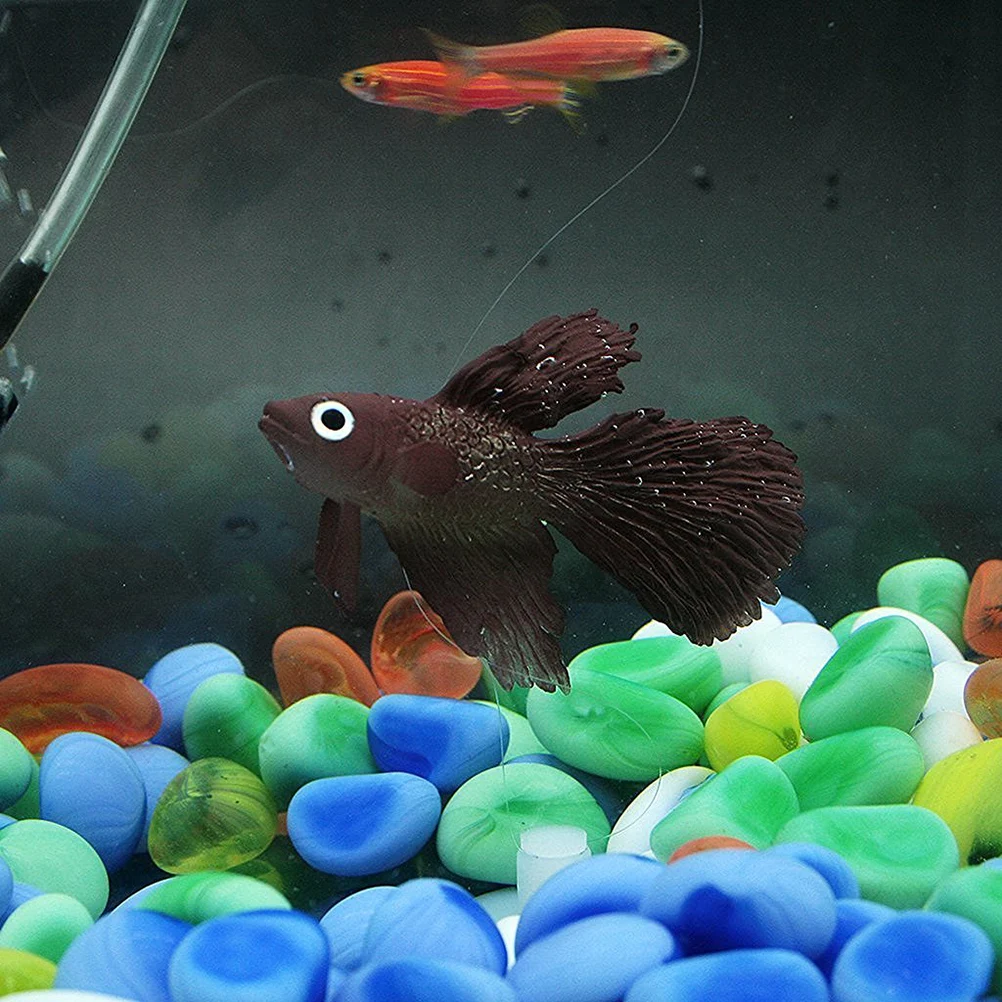 

Glowing Betta Fish Tank Decor Artificial Silicone Aquarium nament Safe for All Fish Water Movement Fresh