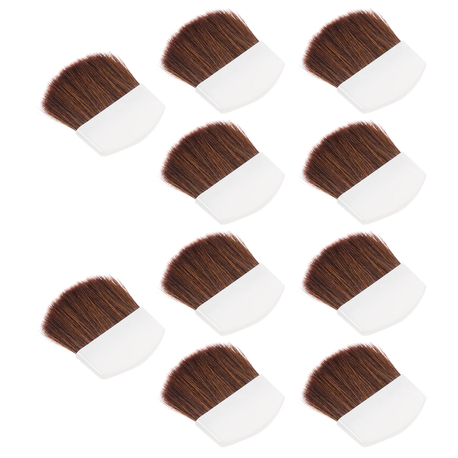 

10 Mini White Brushes for Watercolor Gouache Oil Painting Durable Portable Artist Drawing Supplies Child Use Paint Accessory