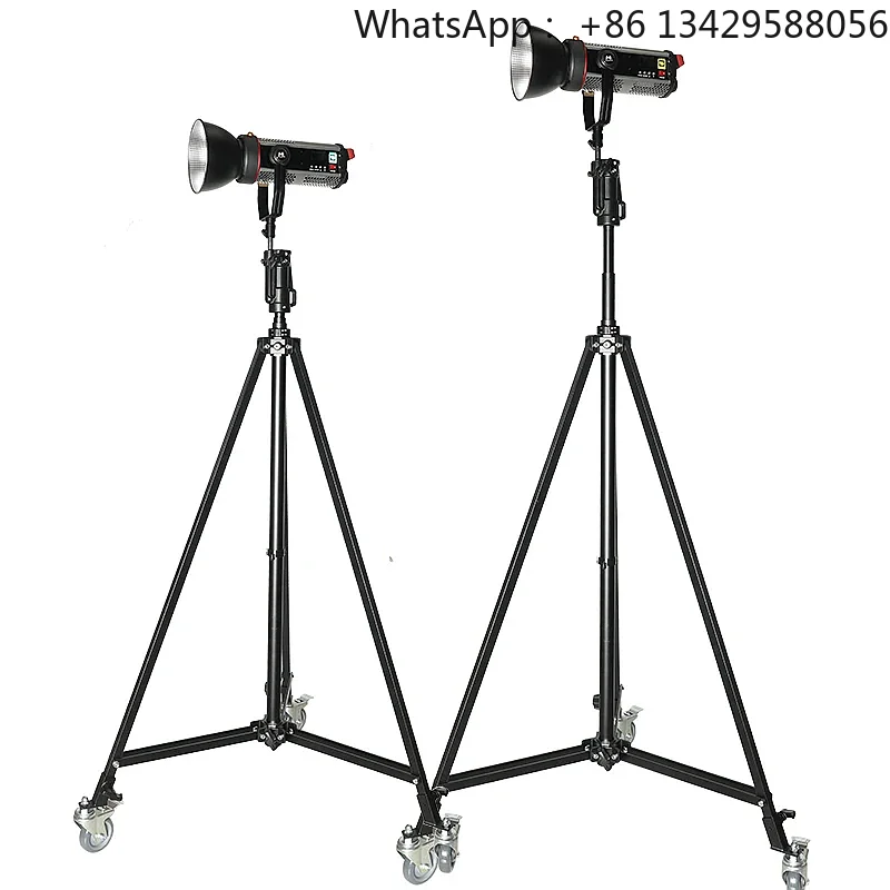 Photography Heavy Duty Automatically Raise Lower Live Broadcast Tripod Camera Movie Lighting Stand with Pulley