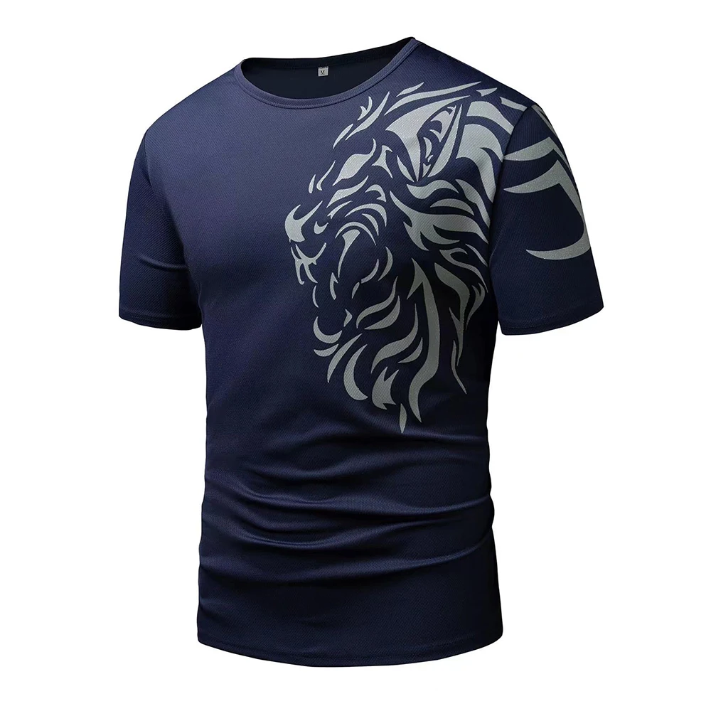 Men's Tiger T-shirt Fashion 3D Printing Short Sleeve Street Casual Sports Top Large O-Neck Pullover Summer Vintage Men's Clothin