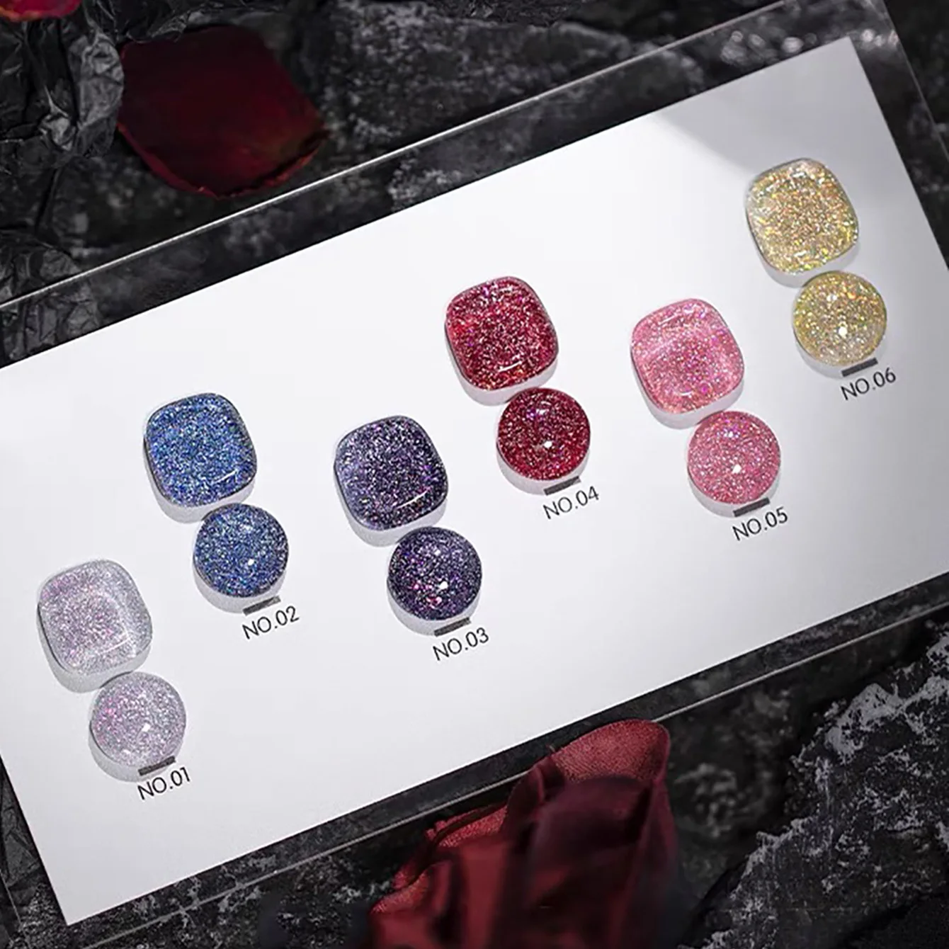 1 قطعة WS الملونة فلاش الأزرق كسر الماس هلام طلاء الأظافر شعبية تبييض مسمار الفن عالية الكثافة للنساء مستلزمات الأظافر