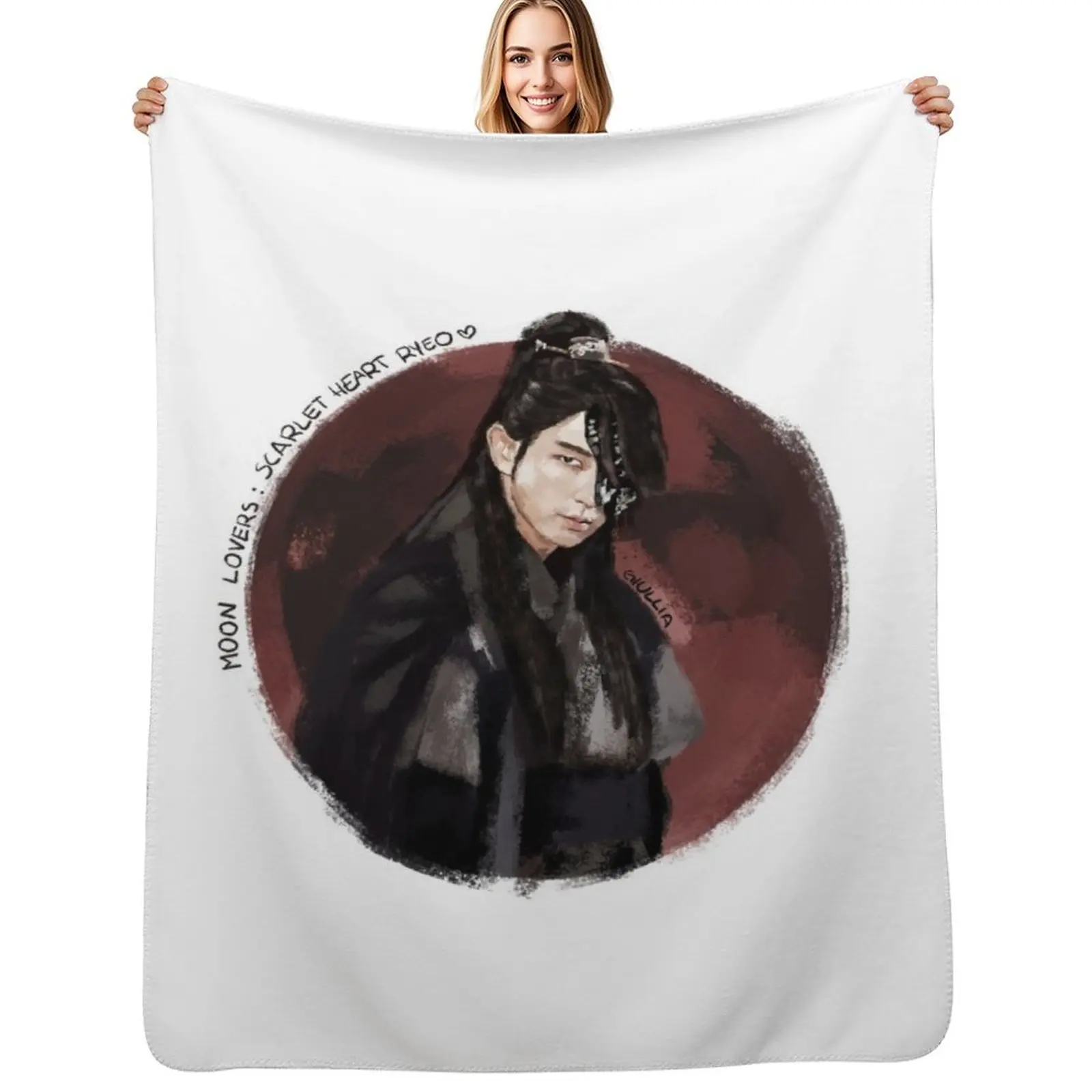 Moon lovers Scarlet Heart Ryeo Wang So 02 Throw Blanket Soft Warm Blanket Gift for Men Women Adults