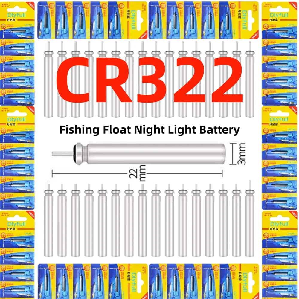 5-100PCS CR322 Night Fishing Float Battery Luminous Light Battery Long Lasting for Electronic Fishing Floats&Tackle Accessories